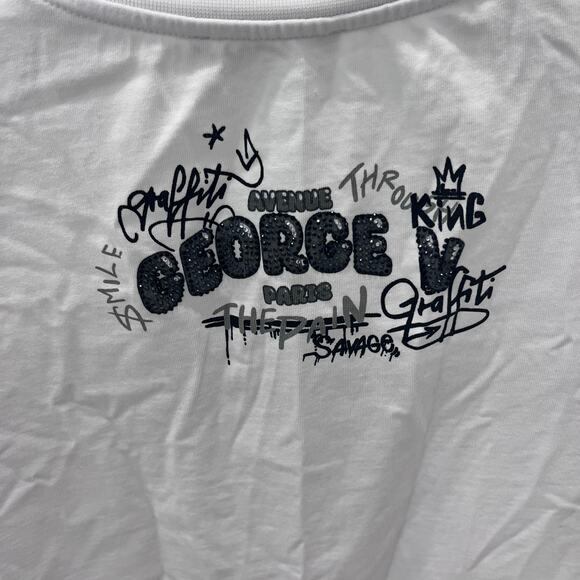 Avenue George V Paris King Bear Rhinestone Men's MD Graphic T-shirt Kaan Design - Picture 6 of 7